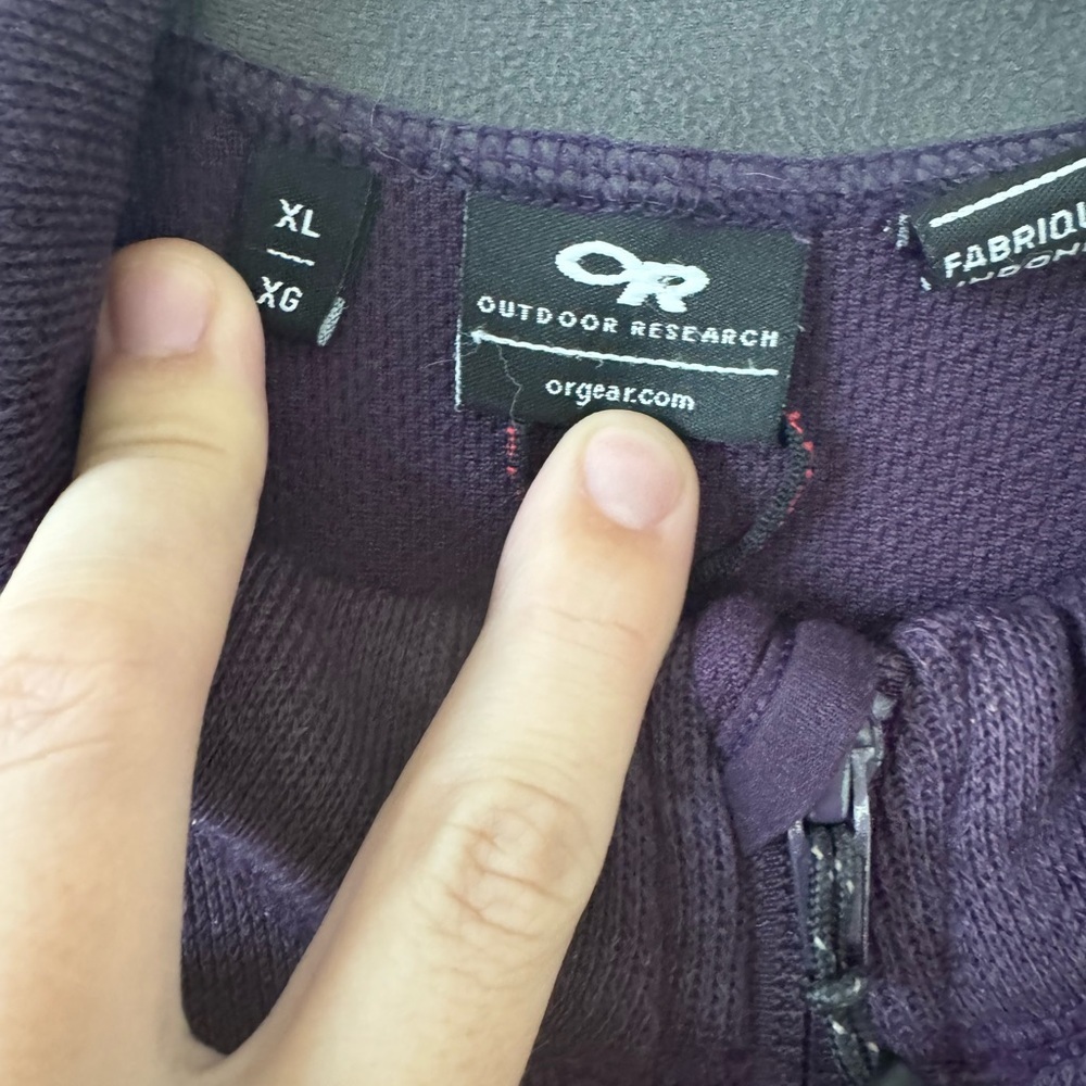 Outdoor Research Purple Knit Mock Neck Zip Up Sweater Womens Size XLarge - Picture 3 of 7